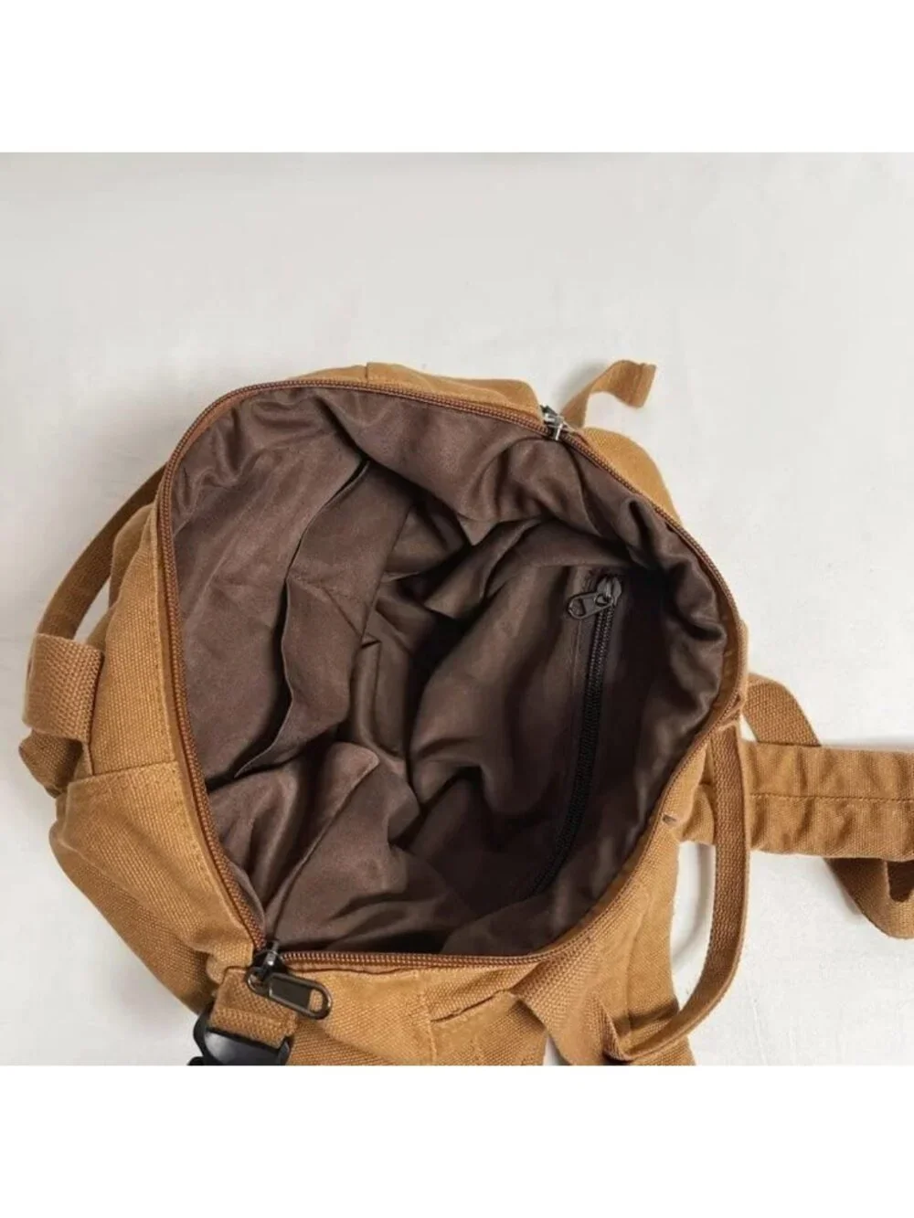 Vintage Boho Canvas Backpack for Women - Casual Travel Daypack, Y2K Grunge Style